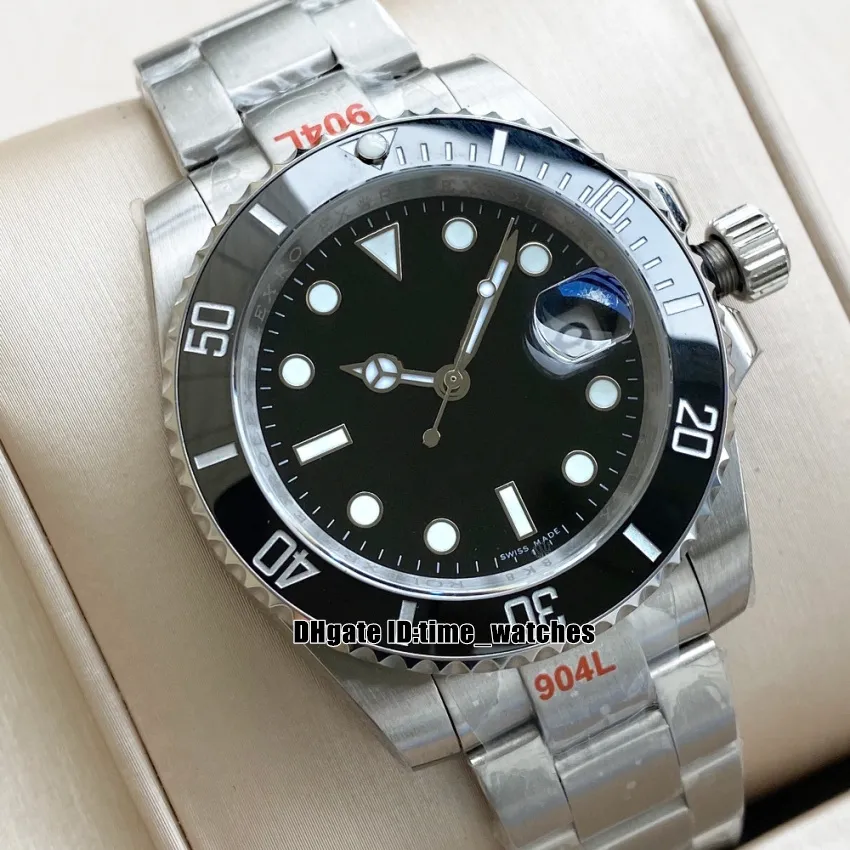 Yeni 40mm tarih Miyota 8215 Otomatik Erkekler İzle 116610 116619 Seramik Çember Siyah Dial Sapphire Yüksek Kalite Bents Sport Saatler Paslanmaz Çelik Bilezik