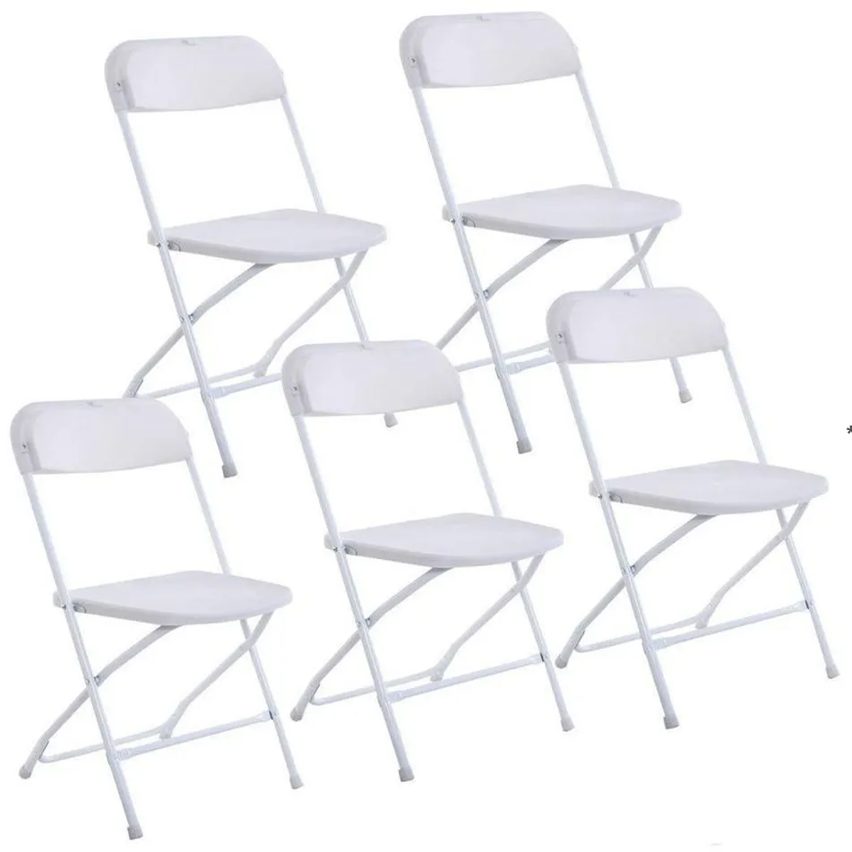 Yeni Plastik Katlanır Sandalyeler Düğün Parti Olay Sandalyesi Ticari Beyaz JJA8261