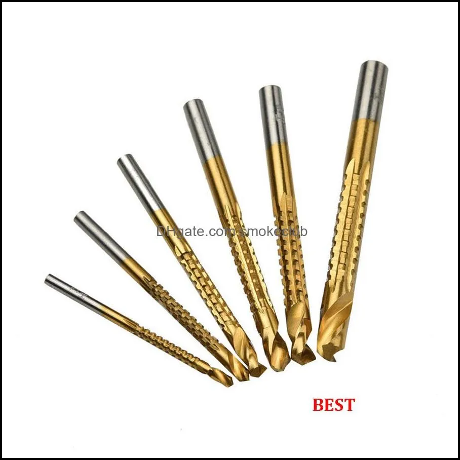 drill bit hot new product 6 in 1 high speed electric drill tool set for thin wood aluminium alloy and plastic board LLF9080