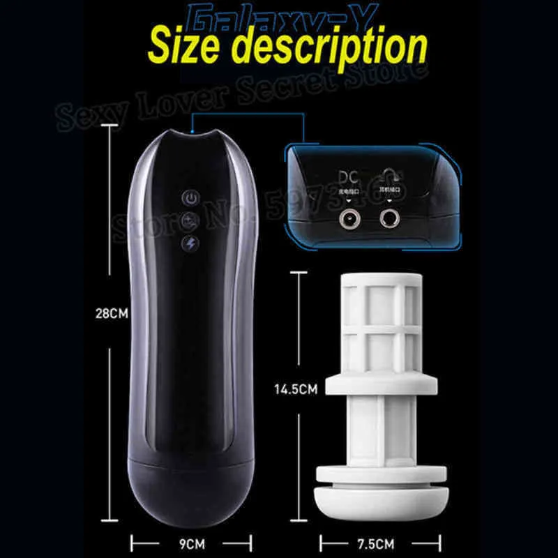 Nxy Sex Masturbators Men Automatic Telescopic Male Erotic Masturbator Cup Adult Masturbation Tools Machines Toy for Realistic Vagina 1208