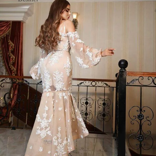 Mermaid Evening Dress Lace Off Shoulder 3/4 Sleeve Plus Size Formal Prom Gown with Lace-up Back and Built-in Bra from Dhgate Evening Dresses - price 319.2 Mermaid Evening Dress Lace Off Shoulder 3/4 Sleeve Plus Size Formal Prom Gown with Lace-up Back and Built-in Bra from Dhgate Evening Dresses - price 319.2