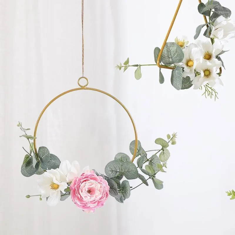 Supporto per fiori fai da te geometrico quadrato in metallo pianta creativa per la decorazione del caffè dell'home office Sweet Vibe Hanging Ornament Vases