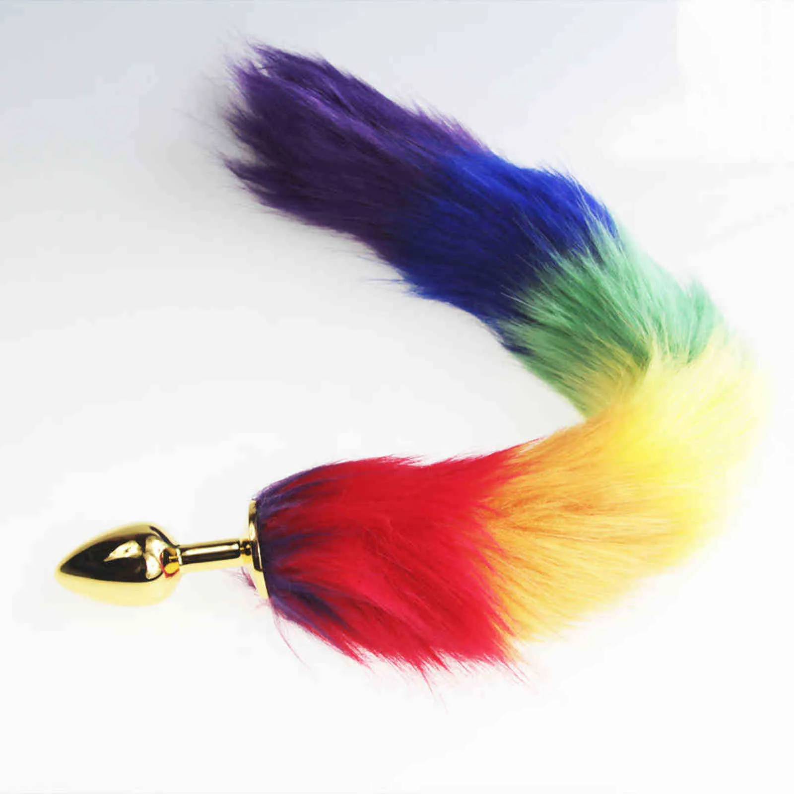 Juguetes sexuales anales Nxy, cola de perro de zorro arcoíris, tapón de metal peludo, trasero sexy, Bdsm, coqueteo, ano para mujeres, juguete para adultos de gato salvaje_voghion.com
