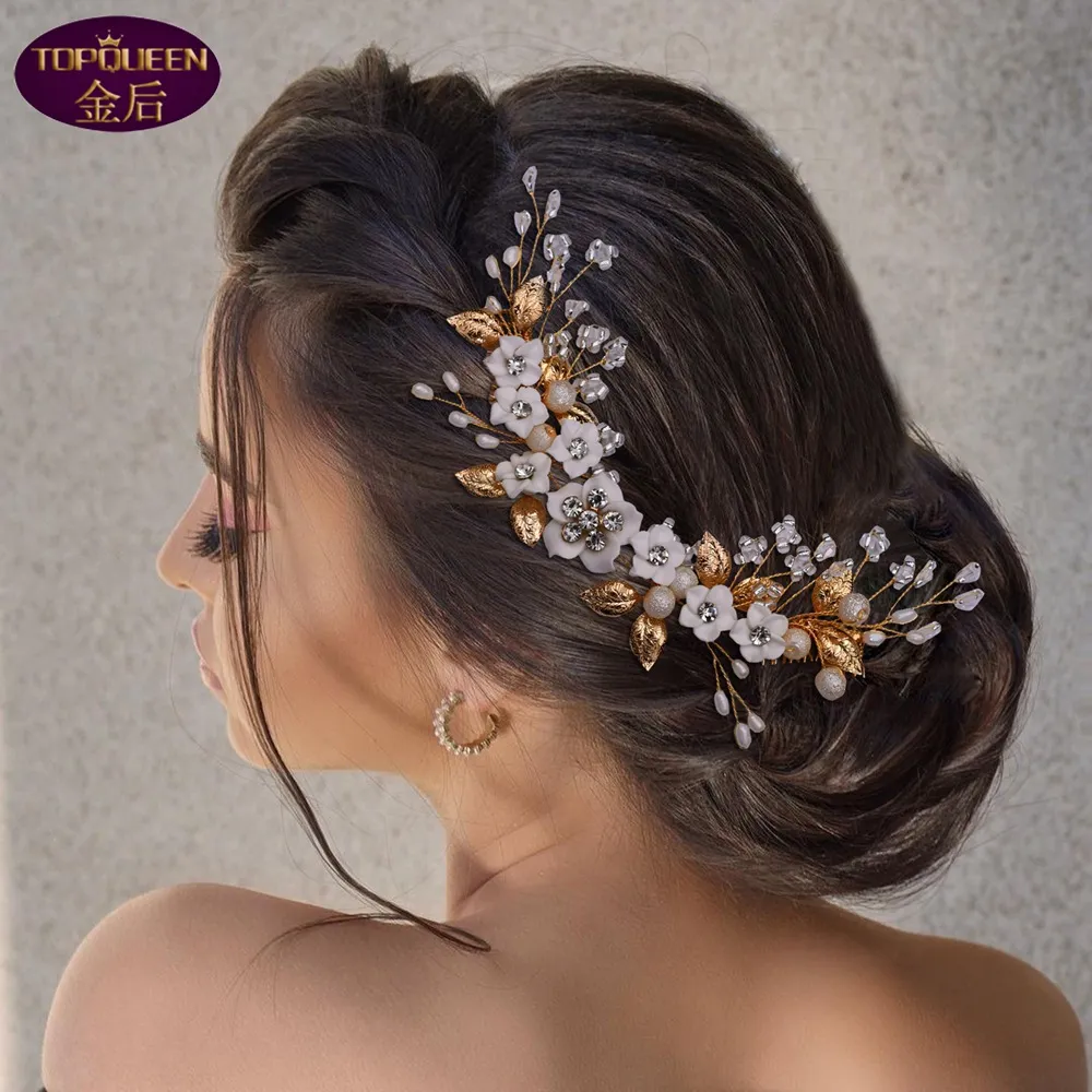 Double tête cheveux côté peigne cristal chapellerie de mariée couronne strass avec bijoux de mariage accessoires de cheveux diamant couronnes de mariée He284C