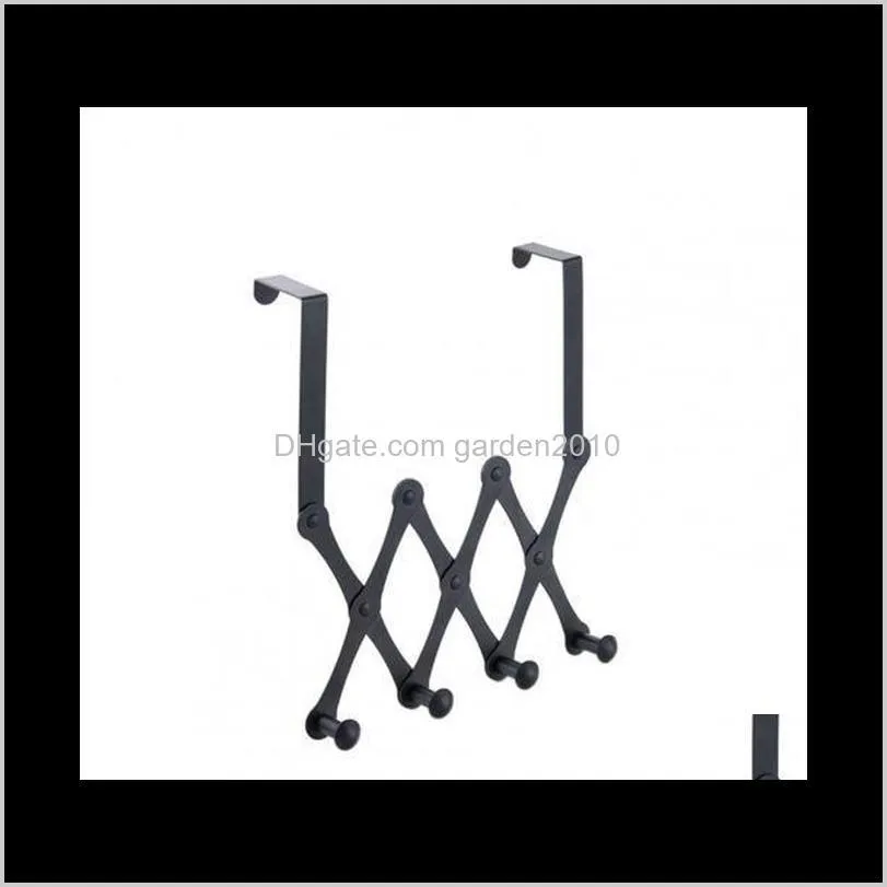 retractable folding hanger stainless steel coat sundries door hook hanging rack hooks & rails