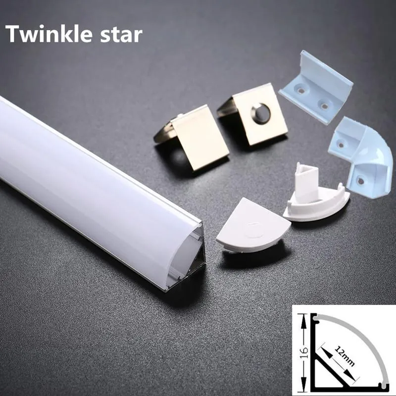 0.5m 1m Led Aluminum Profile For 5630 Strip Bar Light Channel Housing Casing With Cover Corner Connector Drop Strips