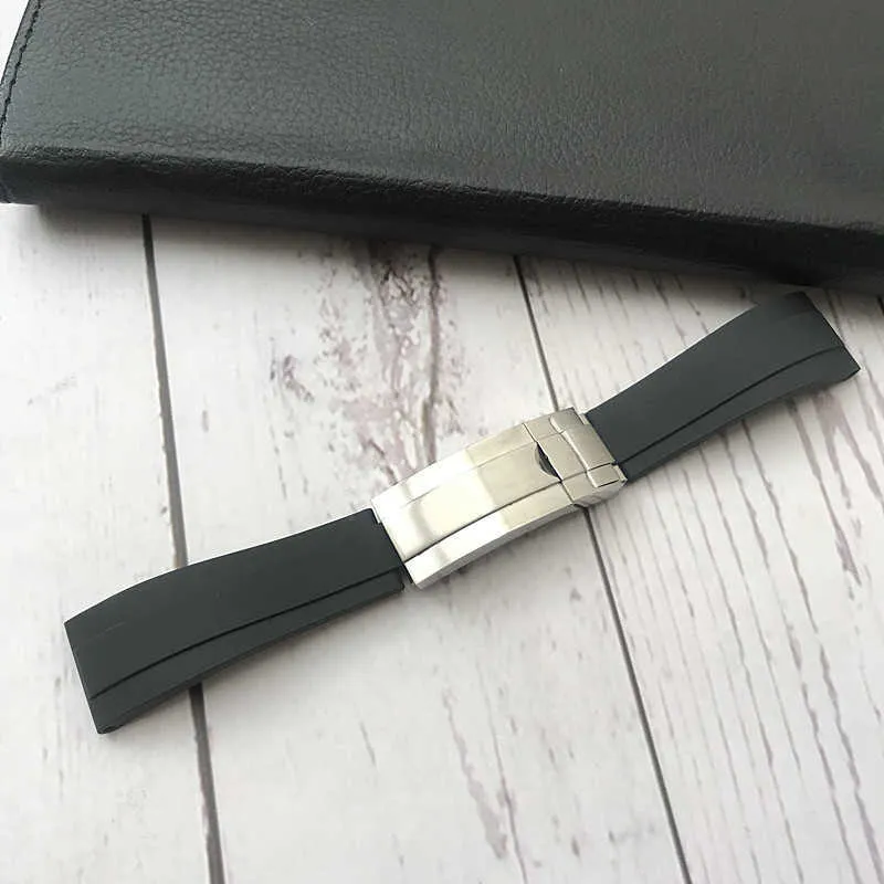 High Quality 20mm Nature Silicone Rubber Watchband For Role High Quality 20mm Nature Silicone Rubber Watchband For Role