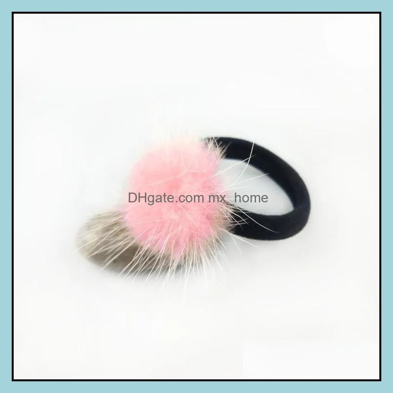 Hair Accessories Lovely Multicolor Hairball Clip Ball Shape Barrettes Feather Hairpins For Women&Girl Clamp FJ303