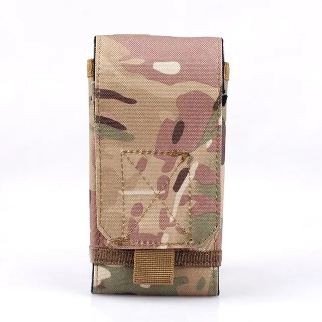 Saco tático do telefone móvel multifuncional masculino ao ar livre ventilador do exército camuflagem celulares saco acessórios conveniente pendurado cinto esportivo