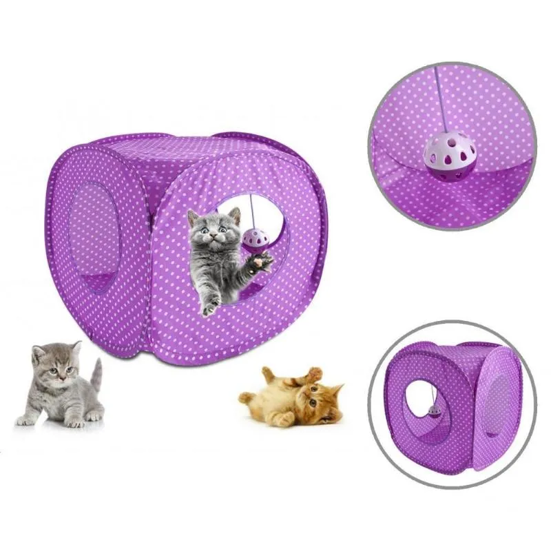 Małe dostawy zwierząt Miękkie Ciekawe Pet Tube Sleeping Nest Setsible Tunnel Wave Dot Accessories