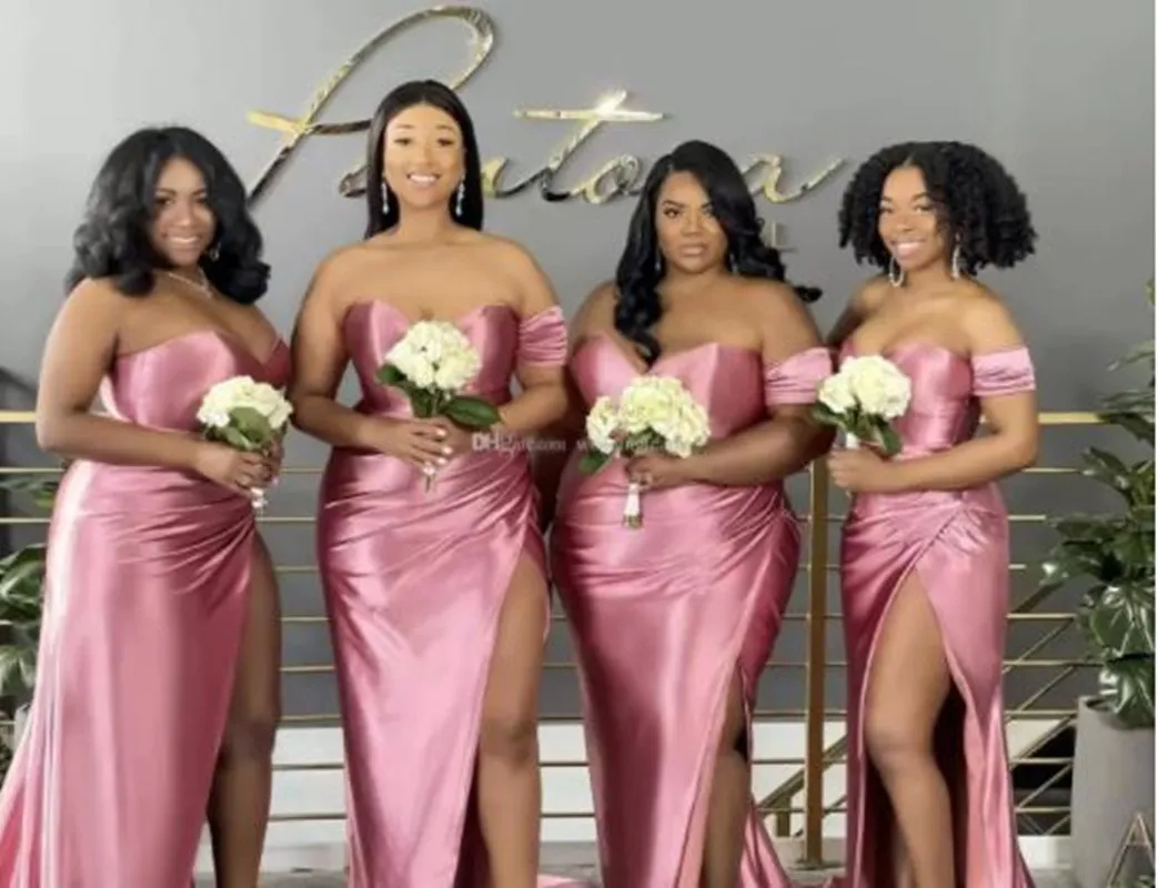 alegant_lady Pink Tea-Length Petal Pink Bridesmaid Dresses with 3D Floral Lace Applique - Perfect for African Weddings, Junior Maid of Honor, Wedding Guests, and