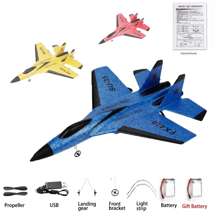 SU35固定翼飛行機おもちゃ2.4gグライダーRCドローンリモートコントロールファイターホビーエアプレーンエップフォームトイプレーンキッズギフト220216