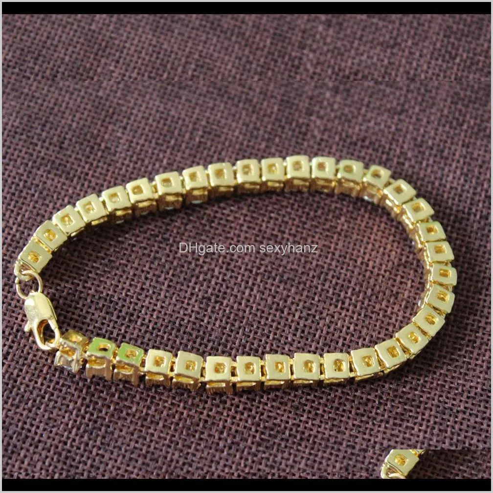 europe and america men`s 6mm bracelet a crystal diamond hip-hop bracelet promotion