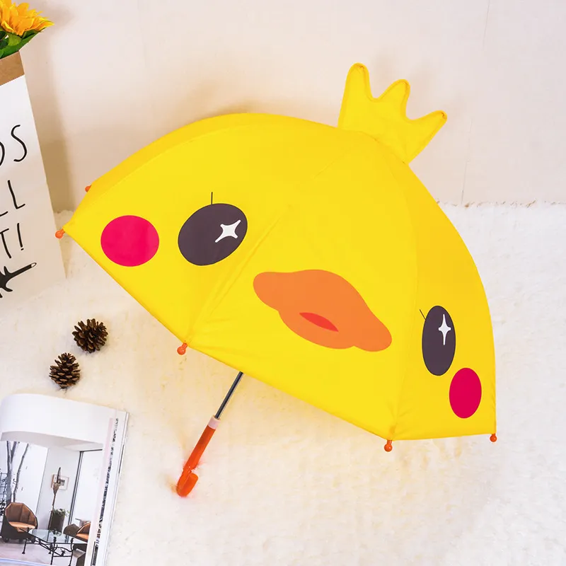  FAABND - Paraguas para niños, fácil de llevar en casa, lindo  paraguas de dibujos animados creativos con mango largo 3D en forma de oreja  para niños y niñas, adecuado para días