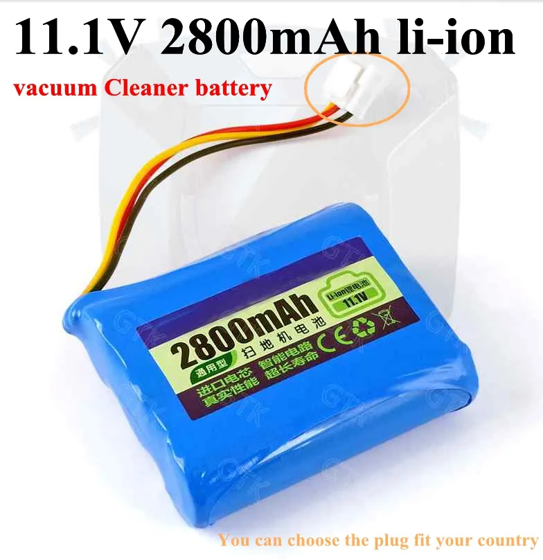 1 pc 11.1V 12V 2800mAh bateria de lítio 12 v 2.8ah Li íon 10c taxa de descarga para aspirador FC8792 / 82 8794 8796