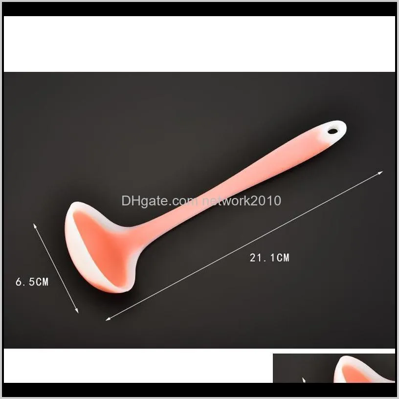 Translucent Silicone Spoon Nonstick Anti High-Temperature Soup Scoup Cooking Tools Kitchen Supplies SUB Sale