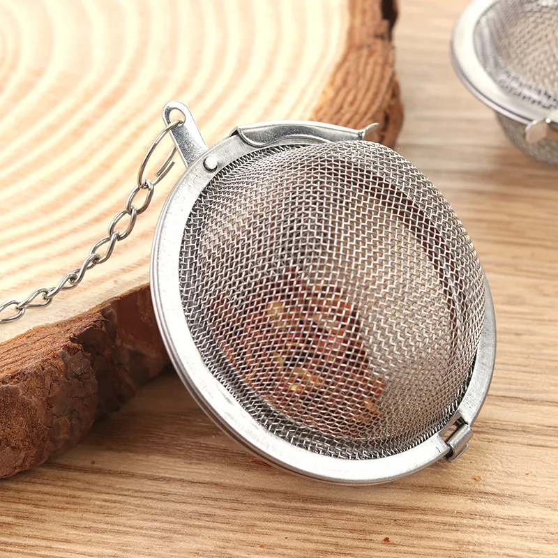 Duurzame roestvrijstalen thee-infuser zeef bol vergrendelen kruid kruid thee bal mesh-infusers filterzeilers teeen keuken accessoires JY0028