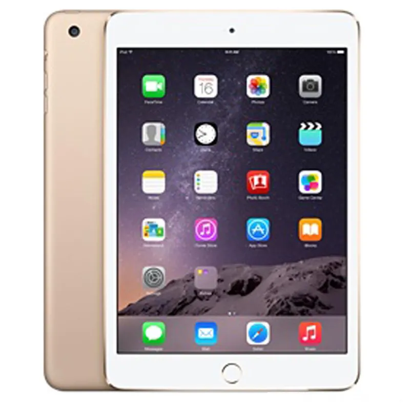 Comprimidos recondicionados Original Apple iPad Mini 3 WiFi / 4G Versão 16GB 64GB 128GB 7.9 polegadas Touch ID Retina Mostrar Ios Dual Core A7 Chipset Tablet PC Livre DHL 1 PCS