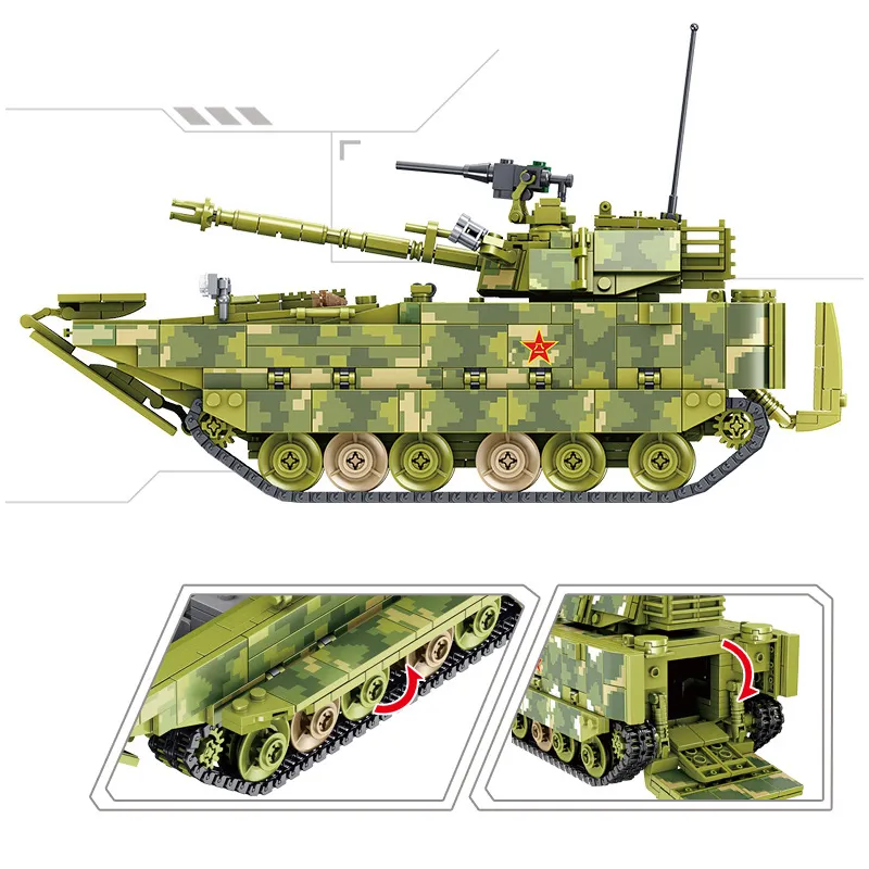 Ultraman Edukacyjny M60 Magach Izrael Główny Battle Tank Modle Zestawy wojskowe zabawki Bloki dla chłopca