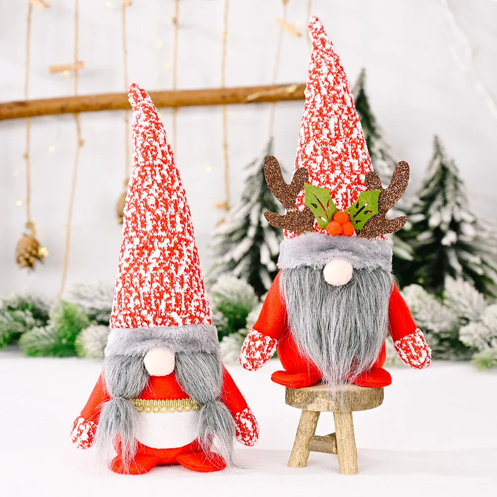 Jul Gnomes Dekoration Handgjorda Svenska Tomte Elf Table Ornaments Xmas Tack Giving Day Presenter phjk2110