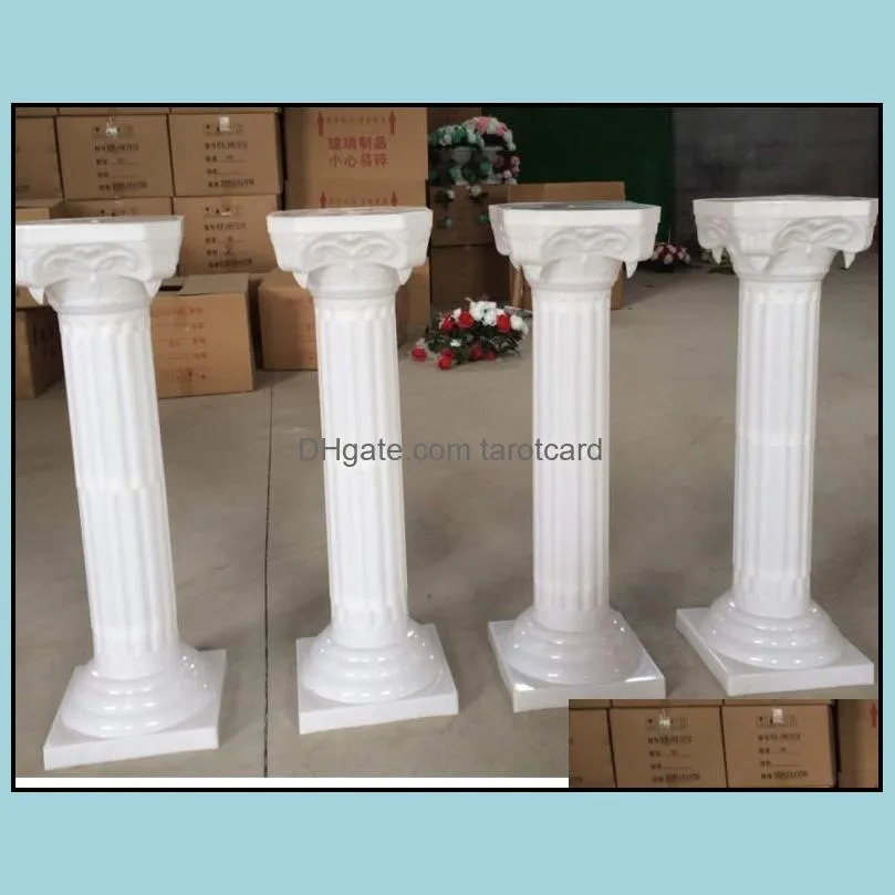 Upscale Style Roman Columns White Color Plastic Pillars Road Cited Wedding Props Event Decoration Supplies