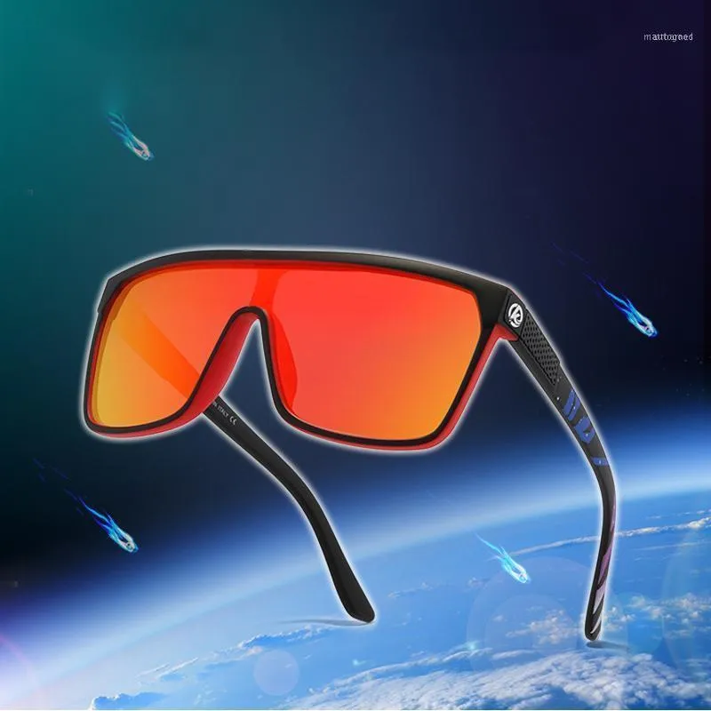 Zonnebril KDEAM MENS Luxe Gepolariseerd uit één stuk Vorm Oversized Mannelijke Schild Brillen Dames Goggles Rijden Klimmen Sports1