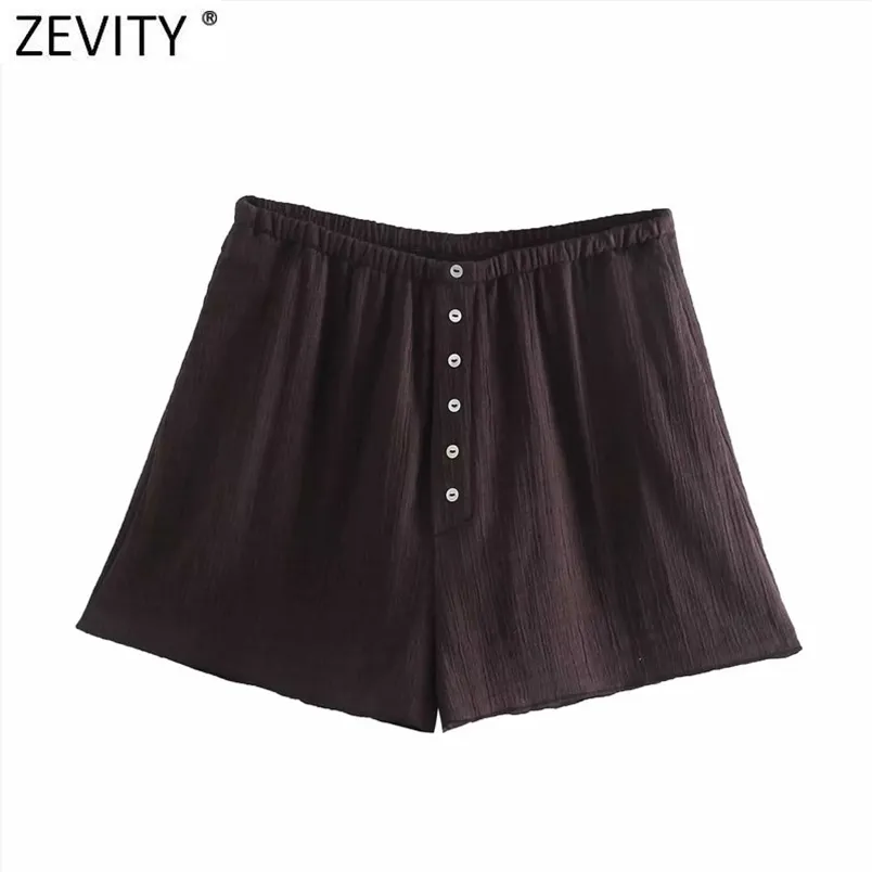 Women Fashion Solid Color Texture Leisure Shorts Ladies Side Pocket Buttons Chic Summer Pantalone Cortos P1034 210420