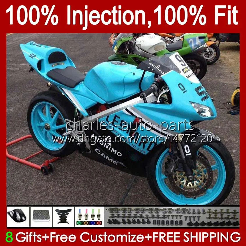 Cyan Schwarz OEM-Karosserie für HONDA CBR600FS CBR 600F4i 600 F4i FS CC 2001 2002 2003 Karosserie 46No.157 CBR600F4i F4 i 600CC 01-03 CBR600 F4i 01 02 03 Spritzguss-Verkleidung