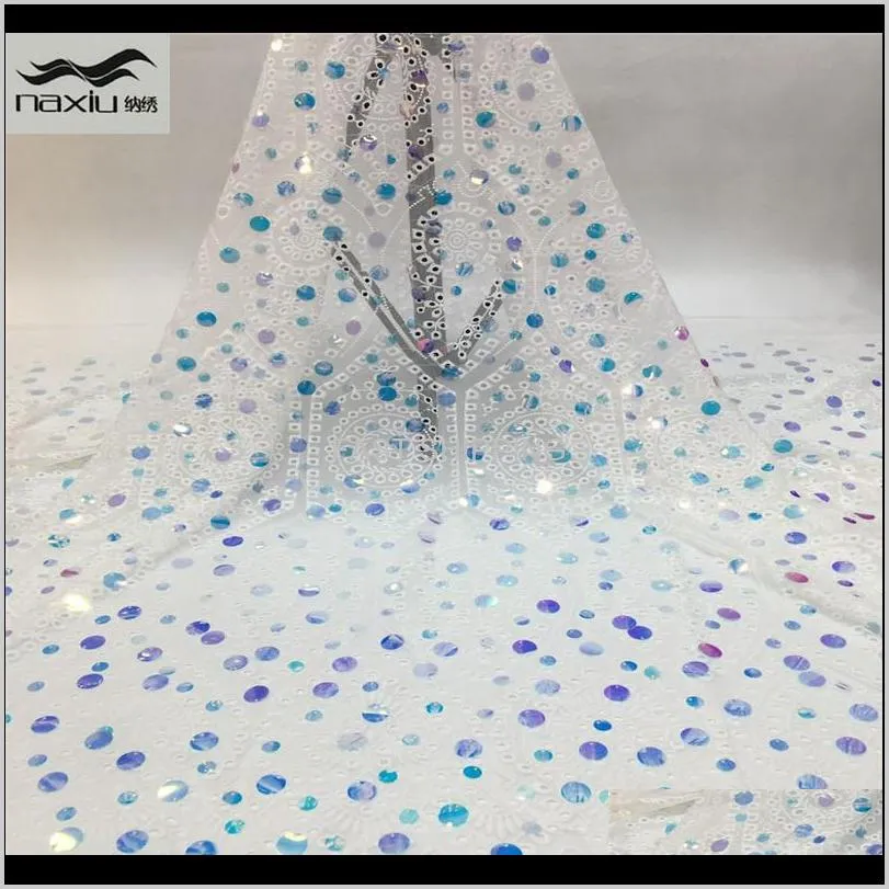 3D Sequins French Tulle Lace Fabric