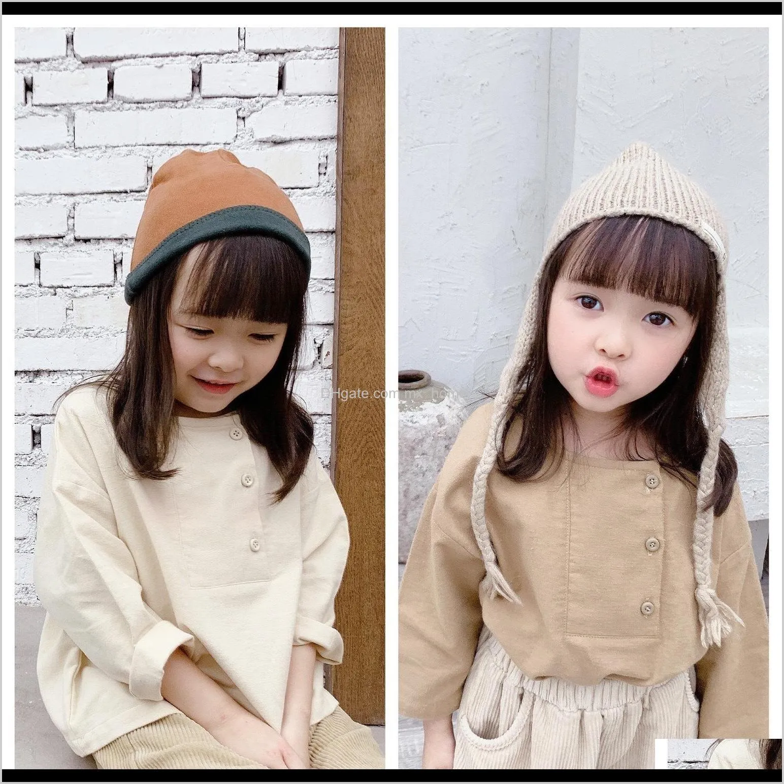 baby girl blouse autumn girls long sleeve tops basic blouse kids cotton soft shirt child tops 210305