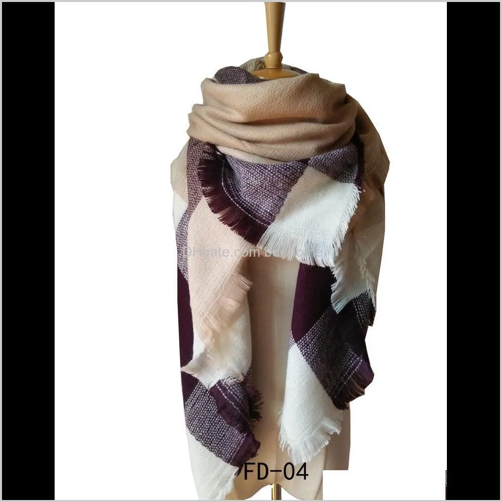 autumn and winter new yellow gray cashmere plaid square scarf scarf women`s double shawl tonglu scarfs for women shawls hijabs ly130