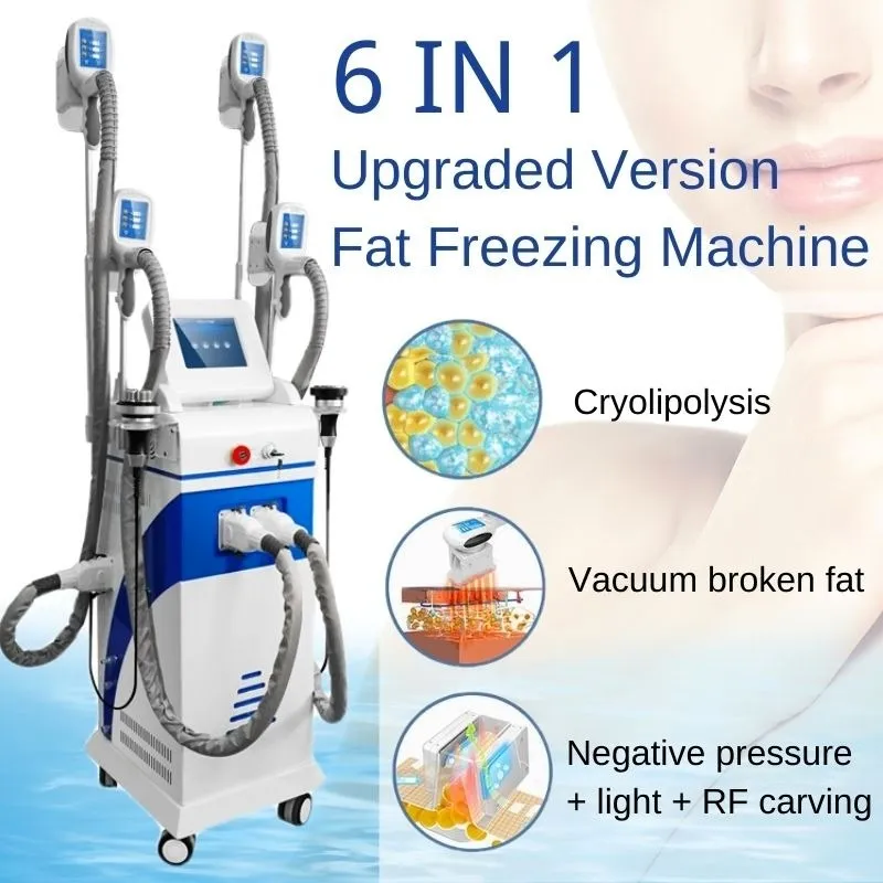 4 huvuden Cryoterapy Slimming Fat Freezing RF Laser Limosution Body Sculpting Lipofreeze Loss Cryo Slimming Machine CE/DHL