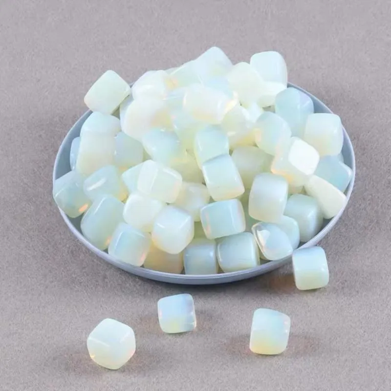 Natural Opalite Square Stone Healing Crystal Tumbled High Quality Ore For Home Decoration Decorative Objects & Figurines