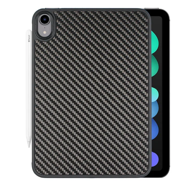 Caso de fibra de carbono genu￭no Slim Case FR Apple iPad Pro Air Mini Matte Hard Cover