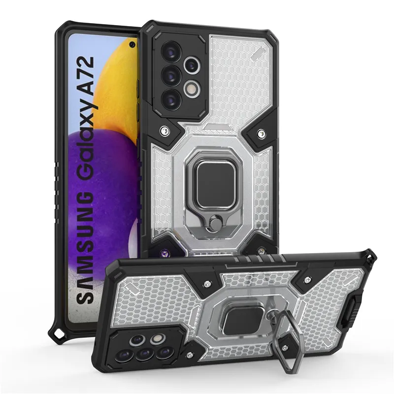 Magnetic Metal Ring Stand Shockproof Armor Cases For Samsung Galaxy A12 A32 A42 A52 A72 A51 A71 4G 5G Lens Protection Back Cover