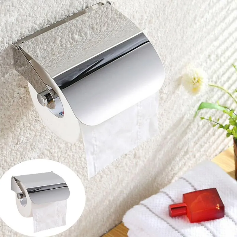 Porta carta igienica Forniture per bagno Scatola a parete Portarotolo in acciaio inox Portarotolo Dispenser
