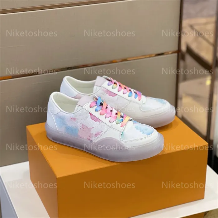 OLLIE SNEAKER Multicolor Aquarelle skate shoe double lacets tie-dye Semelle extérieure en caoutchouc Luxurys Designers Shoes