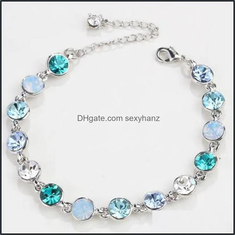 Starlight Crystal Bracelet Made with Crystals for Women Gift New Design Birthstone Luxury Cubic Zirconia Jewelry Tennis Bracelets