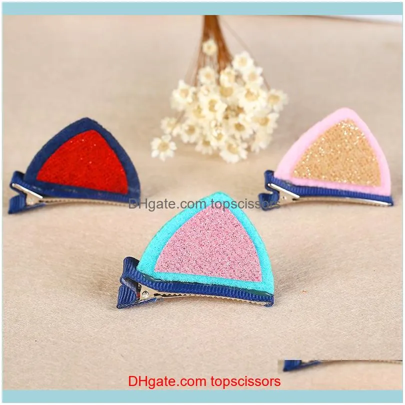 Children`s hair accessories manufacturers wholesale fashion  and lovely baby cat ear stereo hairpin duckbill clip