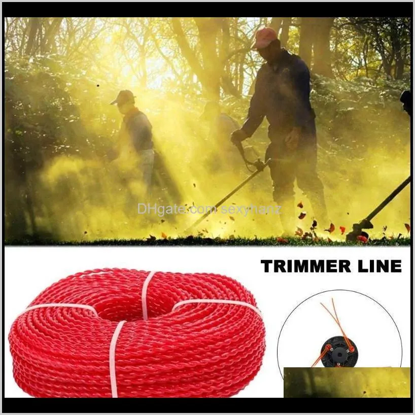 grass trimmer line strimmer brushcutter trimmer nylon rope cord line long round/square/twist roll grass rope diy 4 v8su#