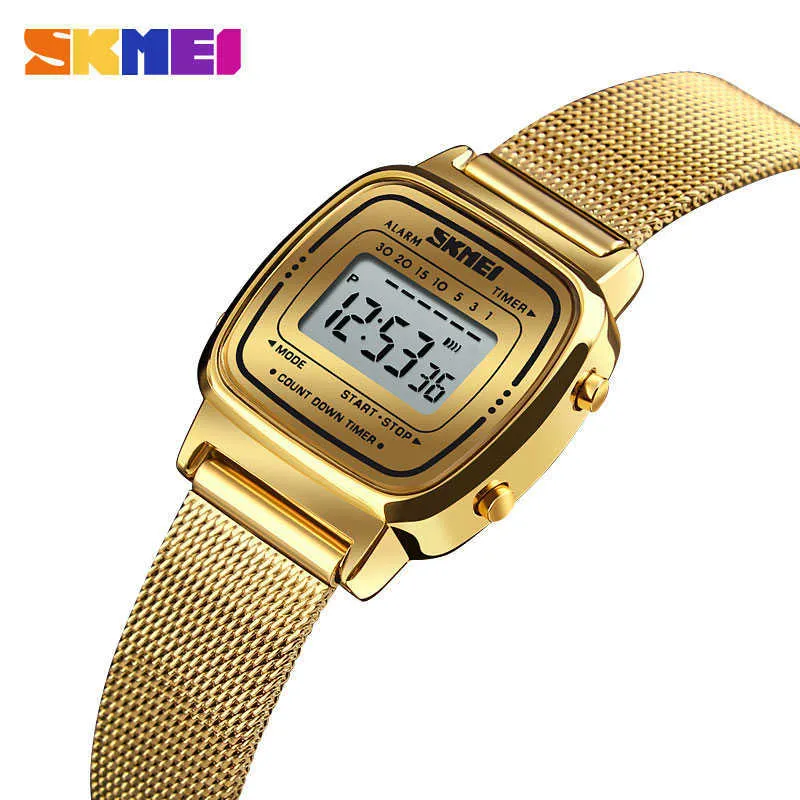 SKMEI Fashion Sport Watch Women Top Brands Luxury 3bar Vattentät Damer Es Small Digital Relogio Feminino 1252 210616