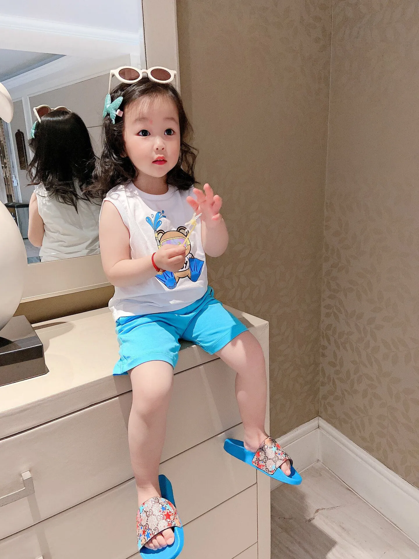 2021 Girls Boys Summer Clothing Set Kids Sports T shirt +Pants 2-piece baby suits Comfortable outfits Pyjamas