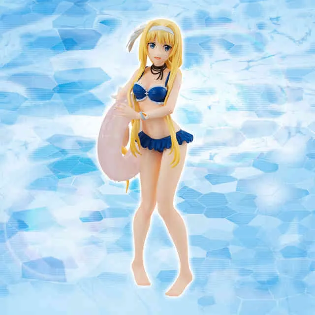 Cutteanime 100% Furyu Sword Art en línea Alicización Alice Swimsuit figura PVC Modelo de acción Juguetes Anime Girl Figura X0503