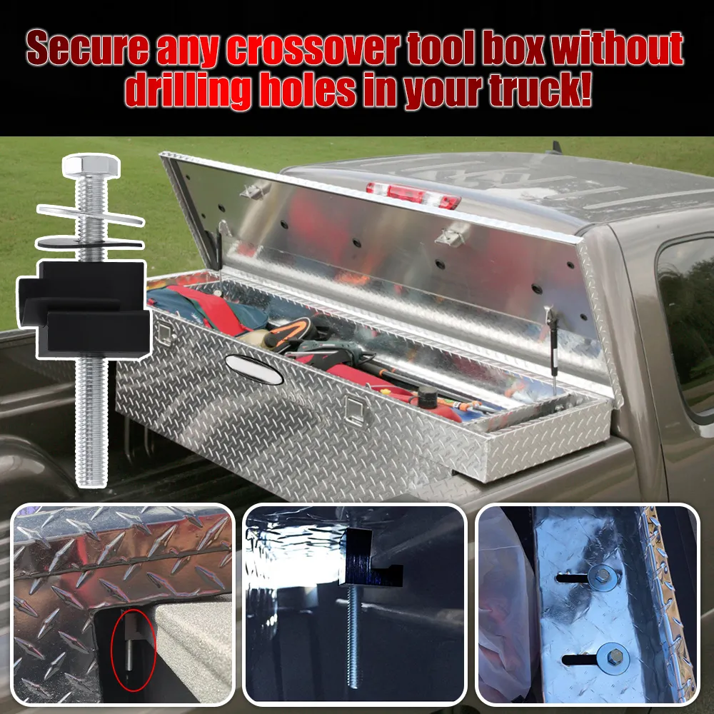 Aluminum Crossover Toolbox J Hook Kit With Screws Washers J Clip