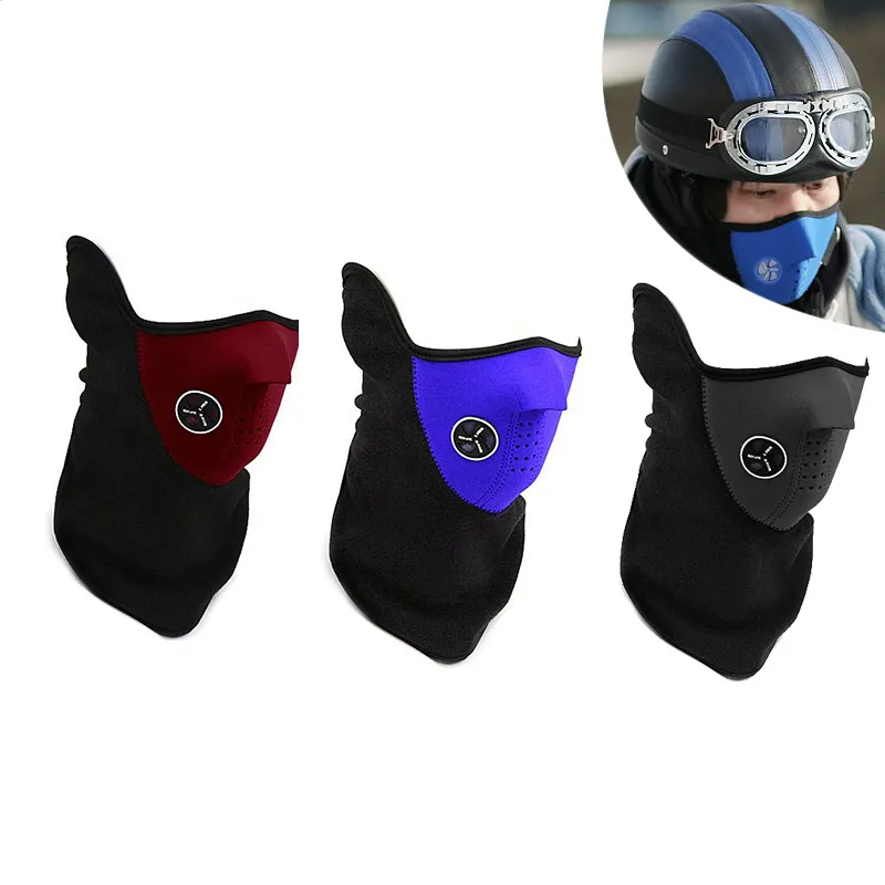 Moda Unisex Scaldacollo Maschera per il viso Inverno Sciarpe da escursionismo all'aperto Sci Motociclismo Parti del casco del motore antivento wk568