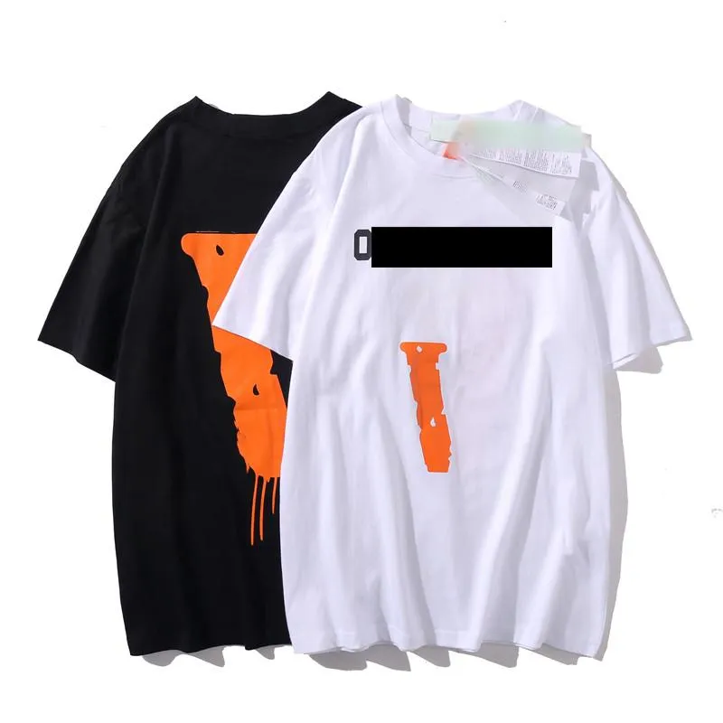 Cosigned Three colors black and orange T-shirt Designers Clothes Large V Tees Polo fashion Short Sleeve Leisure men s clothing women dresses mens tracksuit