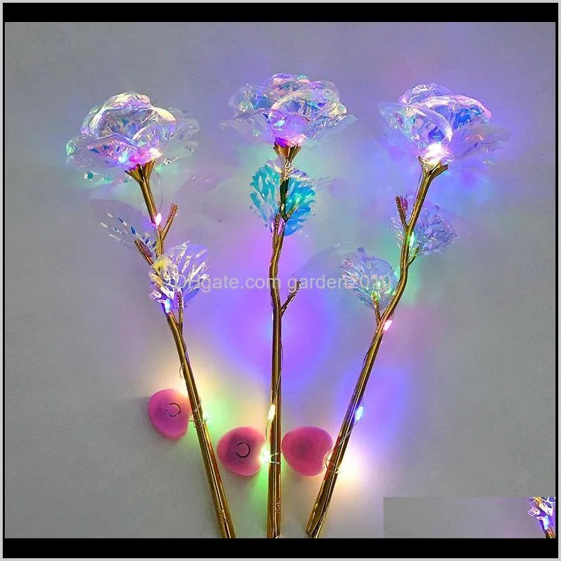 artificial eternal rose colorful led light artificial flowers glowing rose wedding decoration valentines day new year gift roses