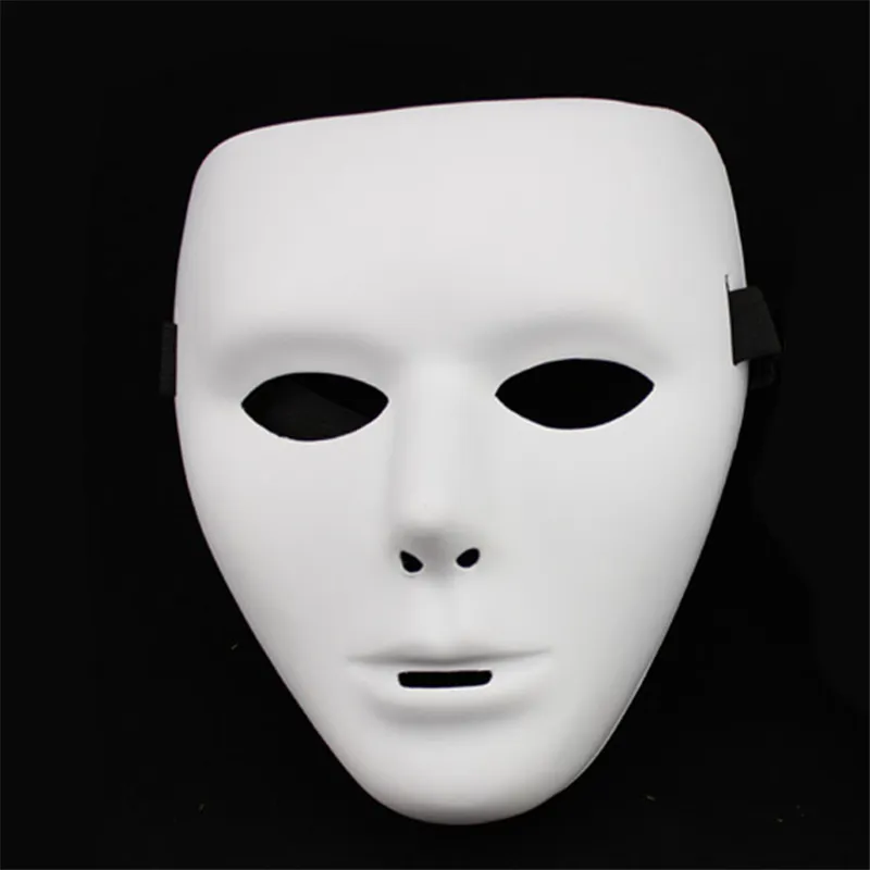 Jabbawockeez Plain White Face Vollmaske für Halloween Maskerade Drama Party Hip-Hop Ghost Dance Performances Props Phjk2105