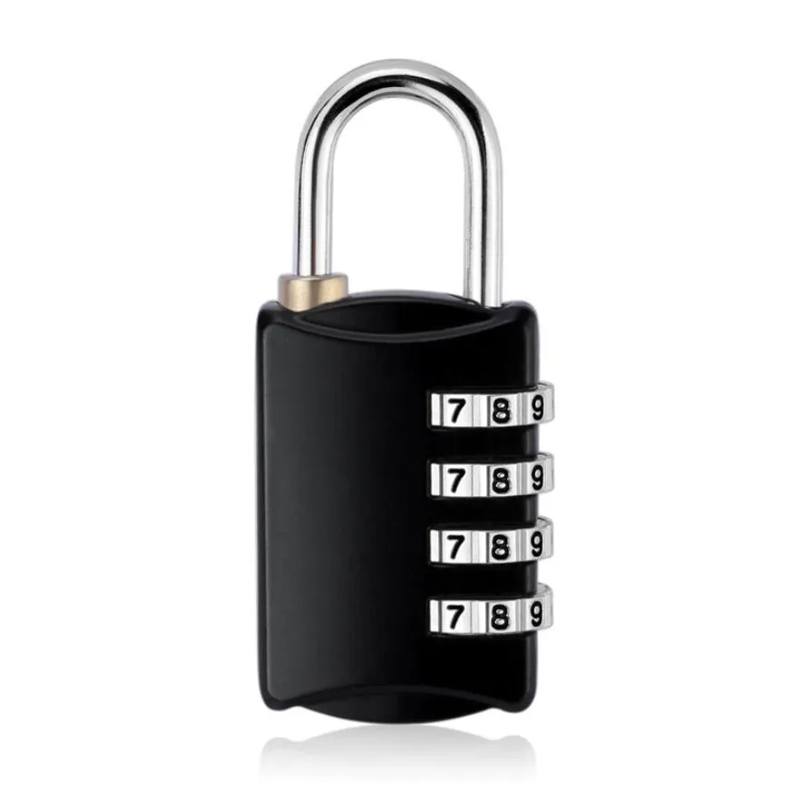 Portable 4 Digit Dial Combination Code Number Lock Padlock For Luggage Zipper Bag Backpack Handbag Suitcase Drawer durable Locks 5 Colors