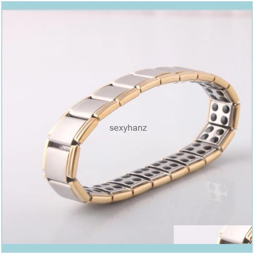 Fashion Stainless Steel Magnetic Power Bracelet Bangle Energy Bracelet Energy Wristband for Women Men radiation protection jewelry